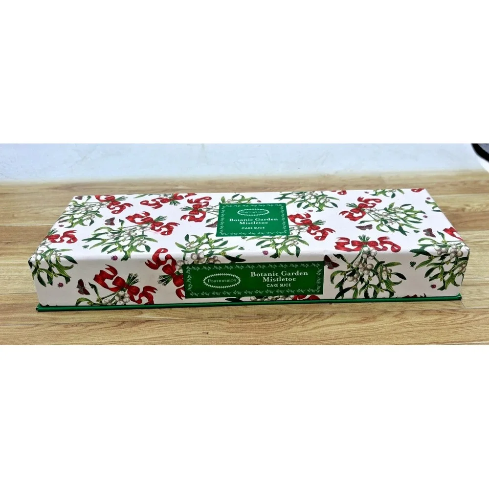 Portmeirion Botanic Garden Serving Cake Slice Mistletoe Porcelain Handle‎ NEW